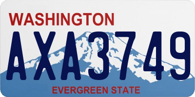 WA license plate AXA3749