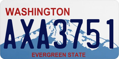 WA license plate AXA3751