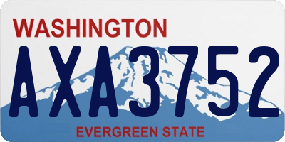 WA license plate AXA3752