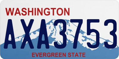 WA license plate AXA3753