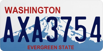 WA license plate AXA3754