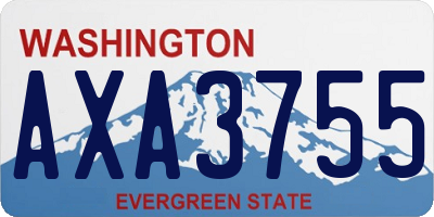 WA license plate AXA3755