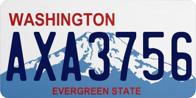 WA license plate AXA3756