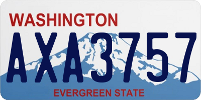WA license plate AXA3757