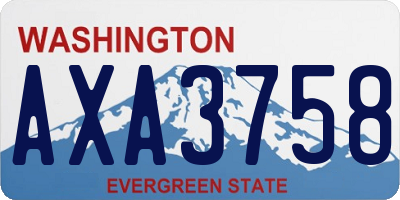 WA license plate AXA3758