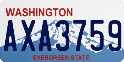 WA license plate AXA3759
