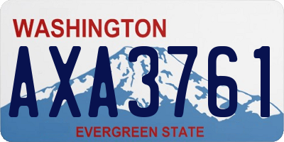 WA license plate AXA3761
