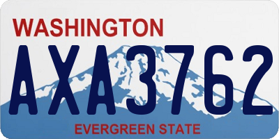 WA license plate AXA3762
