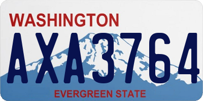 WA license plate AXA3764