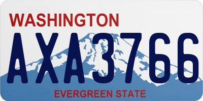 WA license plate AXA3766