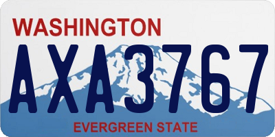 WA license plate AXA3767