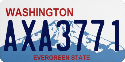 WA license plate AXA3771