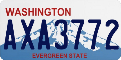 WA license plate AXA3772