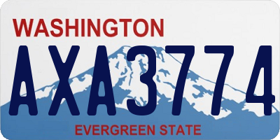 WA license plate AXA3774