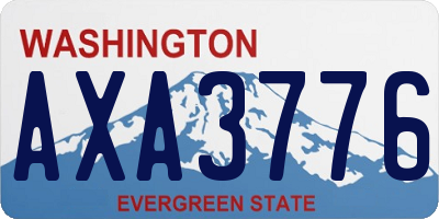 WA license plate AXA3776