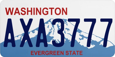 WA license plate AXA3777