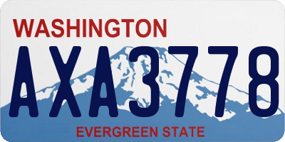WA license plate AXA3778