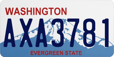 WA license plate AXA3781
