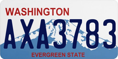WA license plate AXA3783
