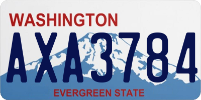 WA license plate AXA3784