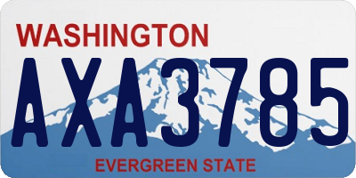 WA license plate AXA3785