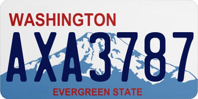 WA license plate AXA3787