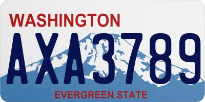 WA license plate AXA3789