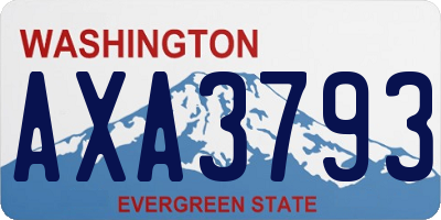 WA license plate AXA3793