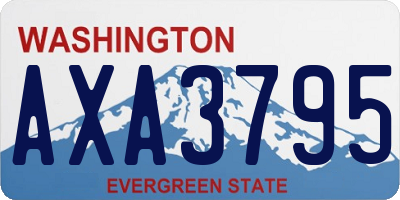 WA license plate AXA3795