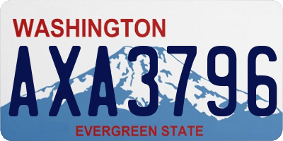 WA license plate AXA3796