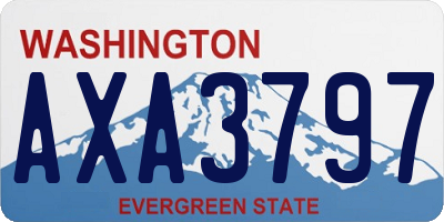 WA license plate AXA3797