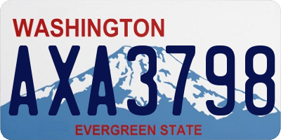 WA license plate AXA3798