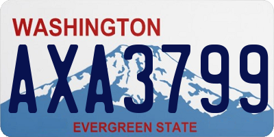 WA license plate AXA3799