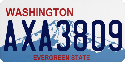 WA license plate AXA3809
