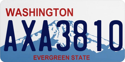 WA license plate AXA3810