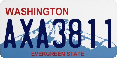 WA license plate AXA3811