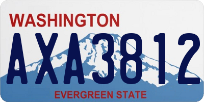WA license plate AXA3812