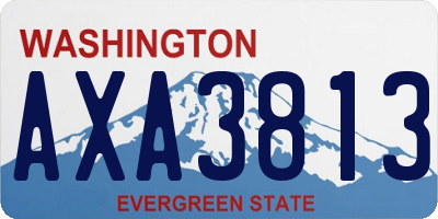 WA license plate AXA3813