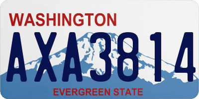 WA license plate AXA3814