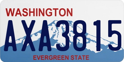 WA license plate AXA3815