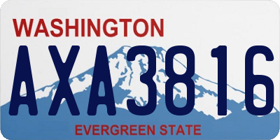 WA license plate AXA3816
