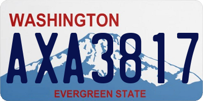 WA license plate AXA3817