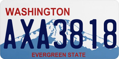 WA license plate AXA3818