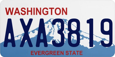WA license plate AXA3819