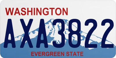 WA license plate AXA3822