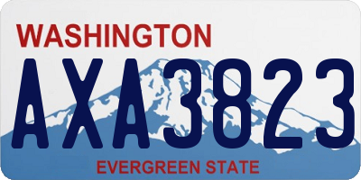 WA license plate AXA3823