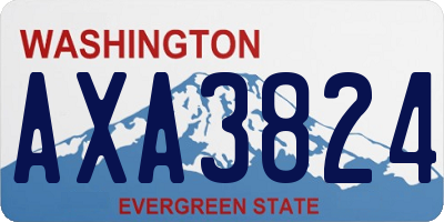 WA license plate AXA3824