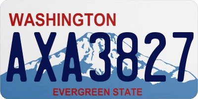 WA license plate AXA3827