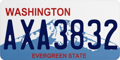 WA license plate AXA3832