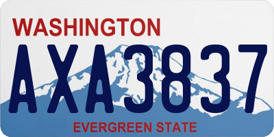 WA license plate AXA3837